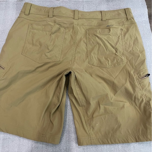 [40] Eddie Bauer Men's Guide Pro Cargo Shorts Beige Nylon Outdoor Hiking - Picture 8 of 11